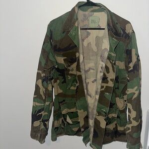 US Army Medium Combat Woodland Camouflage Field Jacket Coat vintage